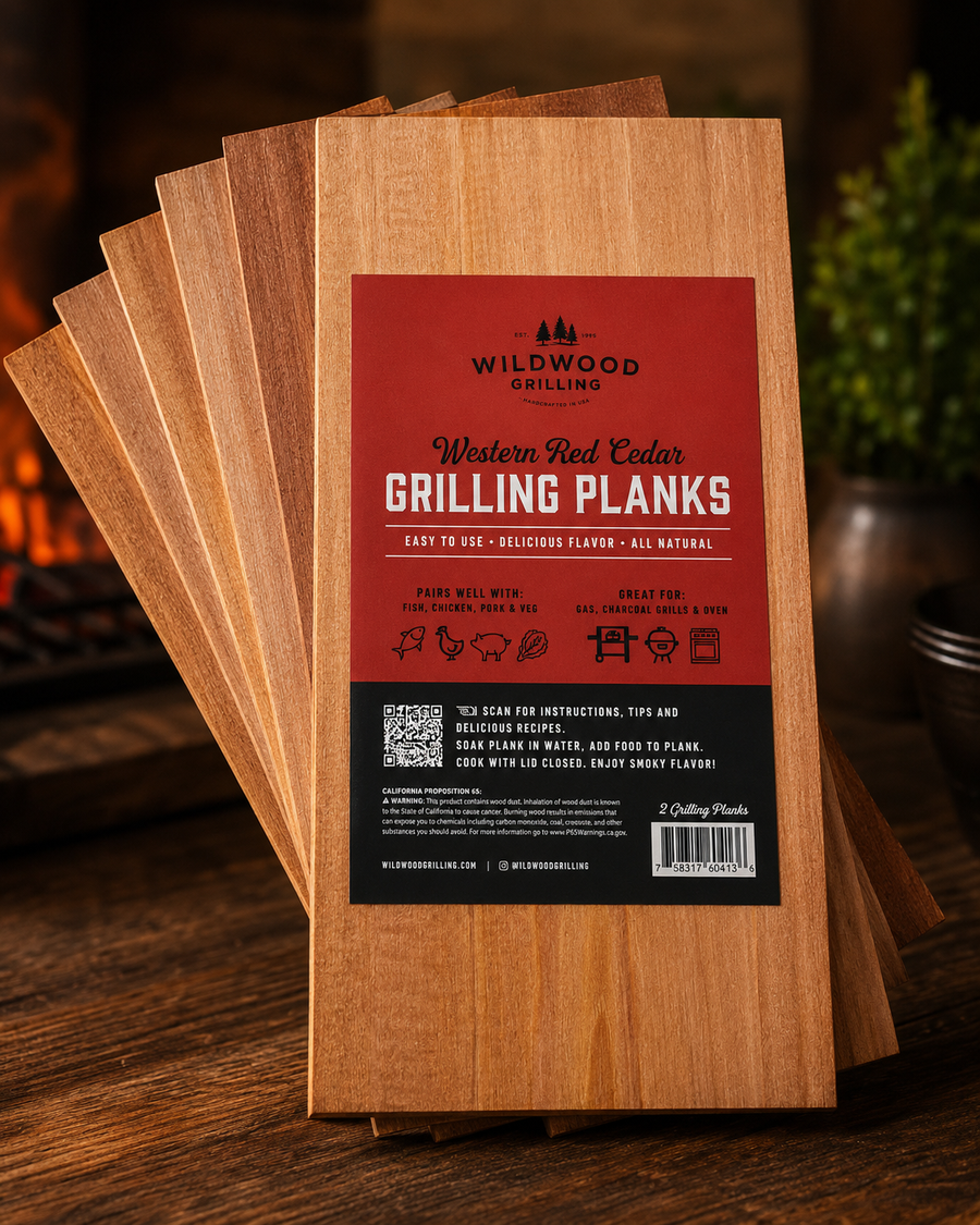 Tablas de cedro BrasaIQ para ahumar, presentación premium