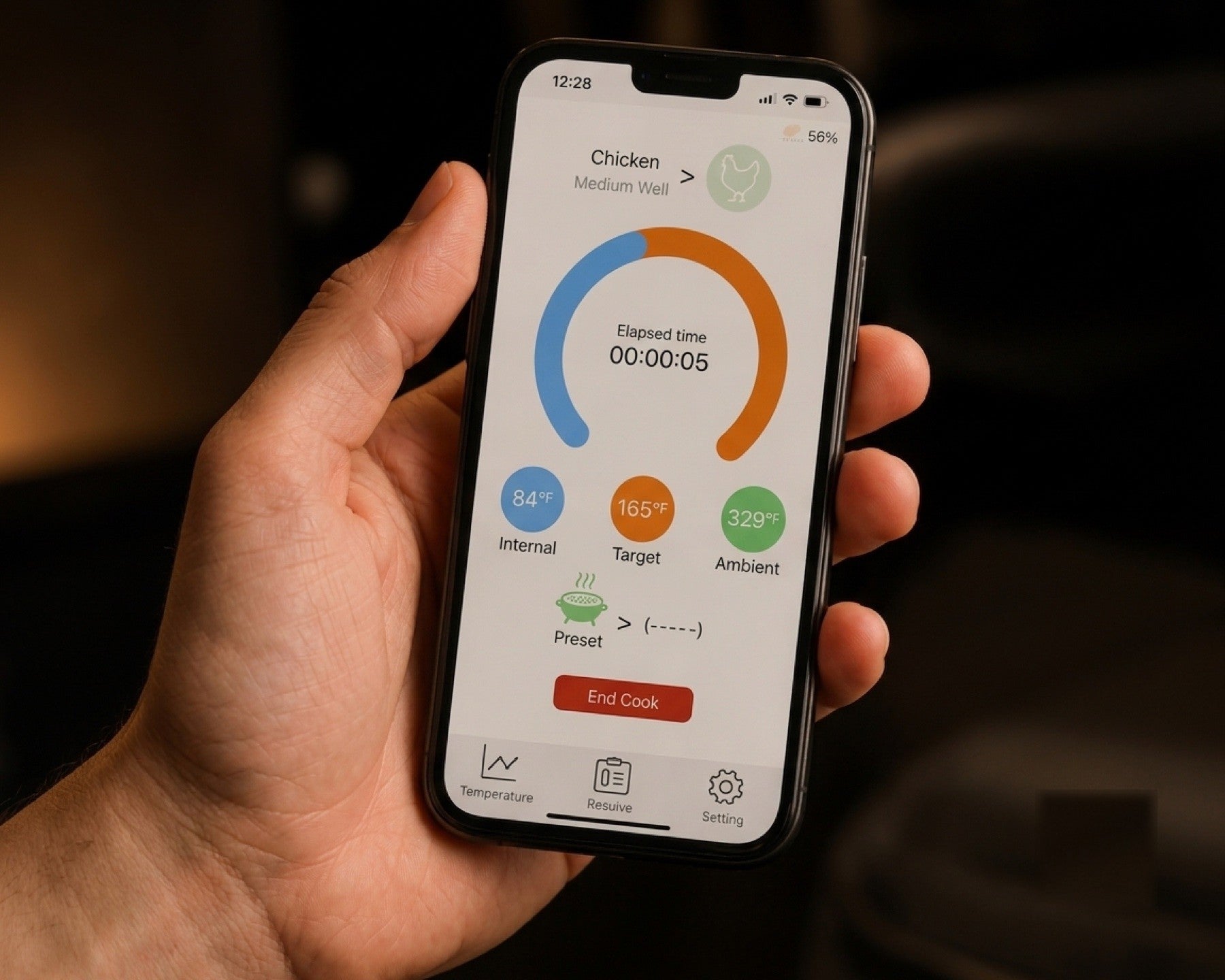 App Emberly controlando la temperatura